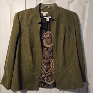 Dress Barn Olive Green Women's Blazer And Coordinating Tank Rop